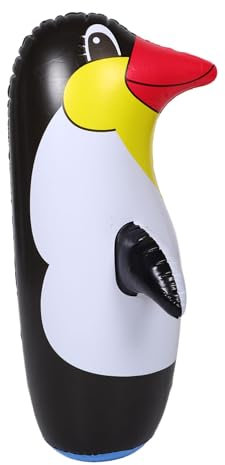 FELTECHELECTR Penguin Figurine Toys for Boys and Girls 70cm Inflatable Penguin Tumbler for Outdoor Play and Parties