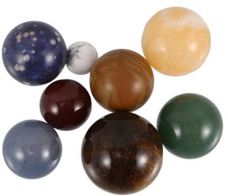 TOBBOMEY Milky Way Solar Garden Ornaments Boys and Girls Solar System Jigsaw Planet Ball Decor Toy Learning Plaything