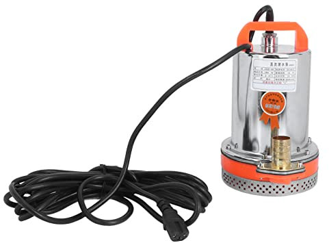 Baxnore Bomba de pozo profundo CC, bomba de motor de cobre de acero inoxidable, bomba CC de bajo ruido, bomba de agua sumergible de 280 W para riego de jardín, lavado de coches