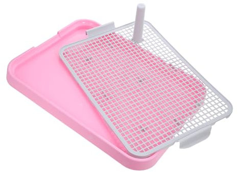 Toddmomy Indoor Hundetoiletten-Tray Für Welpen Und Kleine Hunde Leicht Zu Reinigen Spritzwassergeschützt Langlebig Und Effizient Pinke Hundetoilette Für Innenbereich