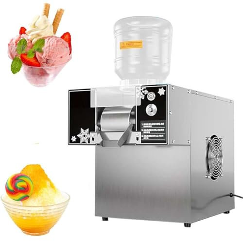 Macchina per Il Ghiaccio Elettrica Continua per Ristorante, Gelato, Macchina per Il Ghiaccio Tritato Con Fiocchi Neve, Macchina Coreana per Bingsu, Tritaghiaccio a Cono Neve,A-360W