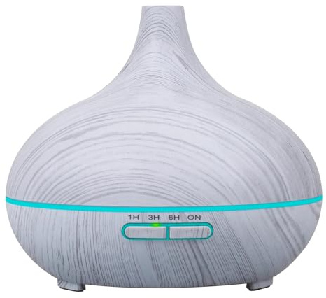 Ambiano Aroma Diffuser 300ml - Ultraschall-Luftbefeuchter mit 14 Farben LED-Licht & Timer, Aromatherapie, Duftlampe für ätherische Öle (Grau)