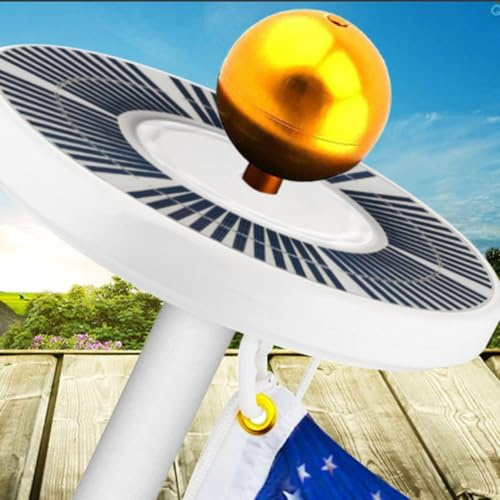 AdvokingtapSolar Flagpole LED Light, 128 LED For 15-25 Ft Poles,Solar Powered Waterproof Lighting On Outdoor Pole Top,10 Hour Dusk To Dawn Auto On/Off