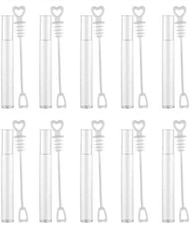 WUSJCOF 10 Stück Hochzeitsseifenblasen mit Herzgriff, romantische Gadgets für Hochzeit, Geburtstag und Partys, Mini Seifenblasen Hochzeit Dekoration (Flüssigkeit nicht enthalten)