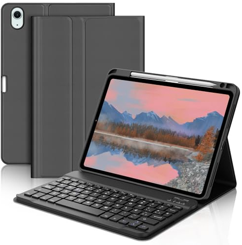 Occtingkind Funda con Teclado para iPad Air 11 2026 M4/2025 M3/2024 M2 | QWERTY Español Ñ Magnético Magnéticamente Bluetooth Teclado con Funda Delgada para Tablet iPad Air 11 Pulgadas, Negro