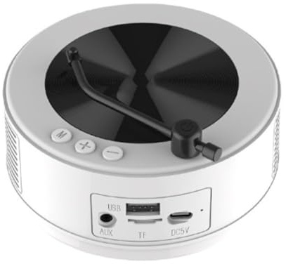 JoyousMall Portable CD Player with-Bluetooth & Speaker, for MINI FM Radio Retro Player Speaker Vinyl Record Player With Card Slot for Home Office