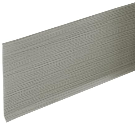 sourcing map 10ft x 6 Baseboard Trim Peel and Stick Flexible Molding Trims, Self Adhesive PVC Wall Base Cove Base Baseboards for Walls Corner, Grey Wood Grain