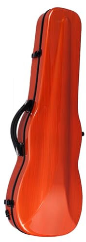 HDYNUZ 16-Zoll-Bratschenkoffer, Leichter Bratschenkoffer aus Kohlefaser, sturzsicher und regenfest, eingebautes Thermometer(Orange)