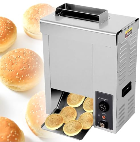 Machine à Hamburgers Professionnelle, Grille-Pain à Convoyeur, 50℃-300℃, 2000W, Appareil électrique à Chaîne pour La Cuisson des Toasts, Petits Pains et Pains, épaisseur Réglable