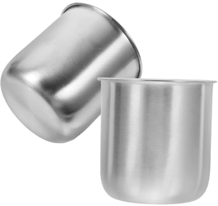 ROMISBABA 2 pièces Doseur de Riz Inox Gradué Lot de Tasses à Mesurer Réutilisables pour Usage Culinaire Multifonction