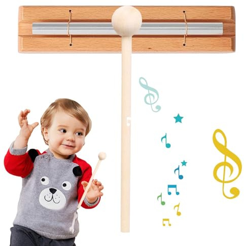 Meditationsglocke – Reaktionsfreudiges Klassenzimmer-Glocke, Entspannung | und Achtsamkeit, Handklang, Heilungsglocke mit Holzhammer für Yoga, Gebet, Meditation, tragbares Klanginstrument