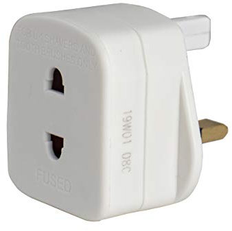 Masterplug Shavingadaptor_01 Electric Shaver Adaptor, 50 x 48 x 46 mm, White