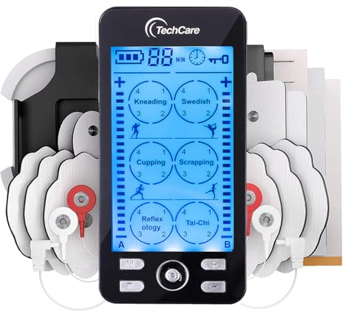 Techcare Massager Decenas Unidad 24 Modos estimulador muscular pulso masajeador Máquina