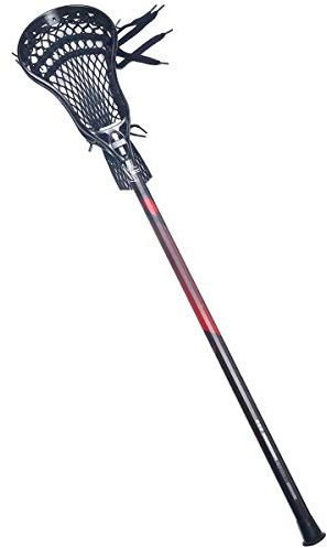 CAKLOR Lacrosse Complete Junior Stick with Shaft & Head,Red/Black