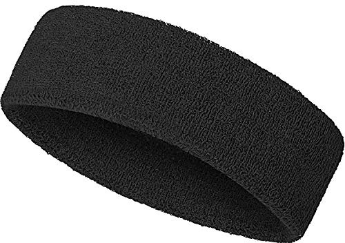 SATINIOR Fascia Sportiva Anti-Sudorazione per Adulti Unisex Fasce Atletiche in Cotone Assorbente Umidità Fascia Elastica Sport Anti-Sudorazione
