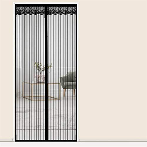 AMZERO Zanzariera Finestra Magnetica, 115x230cm Zanzariere su Misura Adsorbimento Magnetico Chiudi Automaticamente per Porte di Soggiorno Camera da Letto Casa, Nero