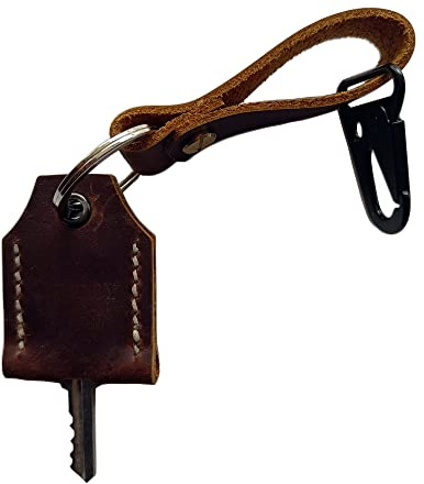 handmade Leather Key Sleeve Key Ring Holder Vintage Cover Stylish Accessories Protective Key Case Cover Key protector (Large)