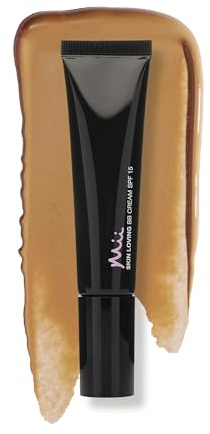 Mii Cosmetics Skin Loving BB Cream, SPF 15, Anti Aging Amino Rich Soy Extracts, Nourishing and Moisturising with Built in Primer, Radiantly Deep