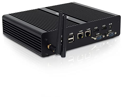 ALLASONE Mini PC Windows 10 Pro Core i7-5500U,Mini Ordinateur 16GB RAM 256SSD,Mini Ordinateur de Bureau 2*RS232 COM Double LAN HDMI PC Bureau WI-FI BT 4.0 Mini Computer