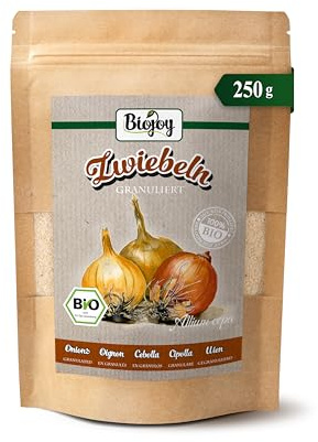 Biojoy EKO Granulerad lök, 250 g | Lökgranulat från Indien, torkat, Allium cepa L.