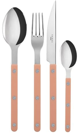 SABRE PARIS - Collection BISTROT ROSE NUDE (Couverts de table 4 pièces)
