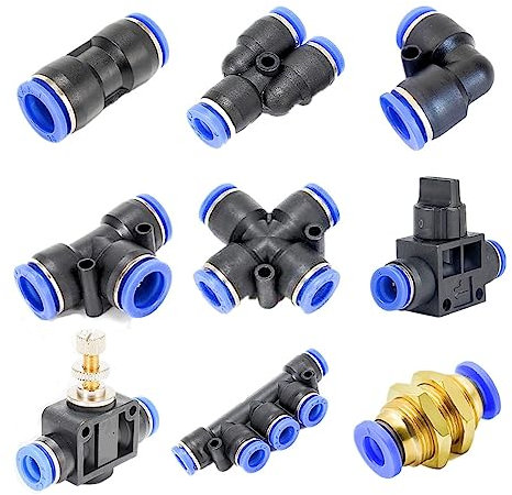 Pneumatische Fitting Rohrverbinder Rohr Luft Schnellanschlüsse Wasser Push In Schlauchkupplung 4mm 6mm 8mm 10mm 12mm 14mm PU PY PK PE PV SA (Color : PU, Size : 12mm)