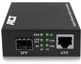 ACT Ethernet Medienkonverter Glasfaser, Multi Mode, SFP+ - AC4451 | für Switch, Router, Patch Panel, TV, PC & Laptop