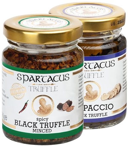 Spartacus Kit de viande hachée noire épicée et truffes Carpaccio | Offrez-vous des performances culinaires supérieures