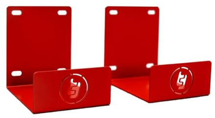 Ladder Brackets Pair Steel Wall Van Mount – TradeTidy Red