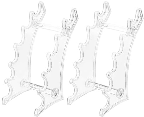 Ipetboom 2 Stück Acryl Stifthalter Bogenförmig Penholder Schreibstifthalter Für Büro Und Kosmetik Eyeliner Augenbrauenstifte Organizer
