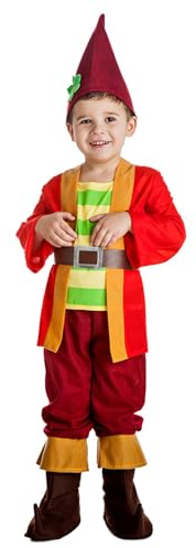 Boland - Kinderkostüm Gnom Tootsie, 3-4 Jahre | 4-teilig, Zwerg Kostüm für Kinder, Karneval und Mottoparty, Wichtel, Märchen