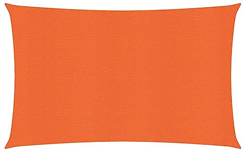 Somanki Sonnensegel 160 g/m² Rechteckig Orange 3x5 m HDPE, Sichtschutz Balkon, Balkon Sonnenschutz, Sonnenschutzsegel,Regenschutz Balkon, Seitenmarkise, Sichtschutz Terrasse - 311679