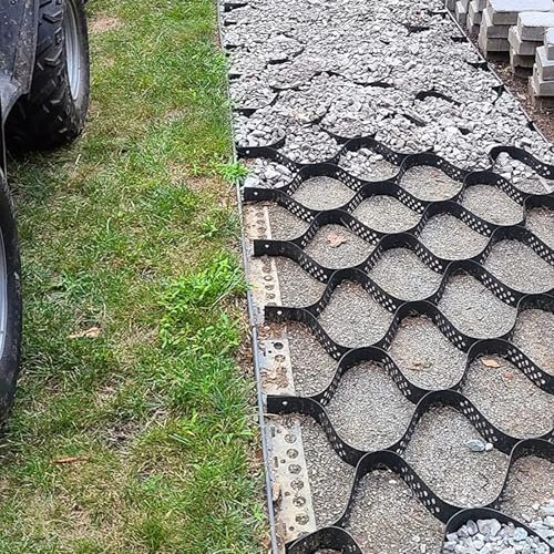Stabilisateur de Gravier Pavés De Grille D'allée Pour Hangar De 5 Cm, Stabilisateur De Grilles De Sol Réutilisables Et Robustes Pour Parkings Extérieurs, Allées De Jardin Avec Trou De Dispersion D'eau