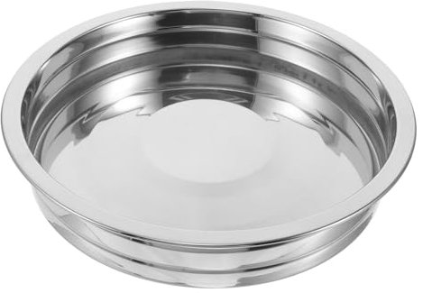 Garneck Stainless Steel Communion Plate Religious Plate Deep Pie Dish for Baking Food Pan Elegant Design