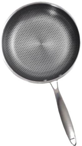 FELTECHELECTR Edelstahl Eierpfanne 28cm Robuste Bratpfanne Mit Schneller Wärmeleitung Für Küche Und Restaurant Backofen Und Offenflammgeeignet Kratzfest Und Leicht Zu Reinigen
