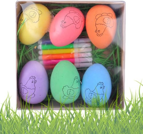 Ostereier Malset Ostereier Malerei Set Ostern Kunstaktivitäten mit 6 Ostereiern Malset Ostereier Malset 6 Eier zum Bemalen