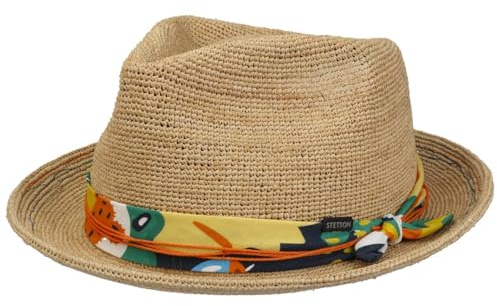 Stetson Player Strohhut Kordelgarnitur Damen Herren Sommer Natur S (54-55 cm)