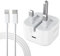 iPhone Charger Fast Charge, 20W USB C Fast Charger With Charger Cable for iPhone 14/14 Plus/ 14 Pro/ 14 Pro Max/ 13/12/ 11/ X/XR/SE/8/7/ Pad, Type C PD Wall Charger Adapter UK Power Adapter
