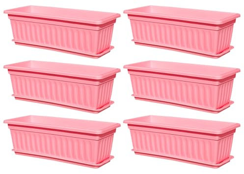 Lpsdssre Pinna Davanzale Del Davanzale, Box Fioriera, Contenitore Per Piante Di Balcone, Facile Da Spostare, Leggero, 44x19x14 Cm, Bianco, Blu, Rosa, Per La Coltivazione Di Verdure Cucina