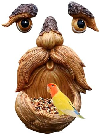 Visages d'arbre, visage d'arbre, vieil homme, statue en résine pour le visage, art mural, décorations d'arbre, statues d'art de jardin, décoration de jardin fantaisiste, sculpture en plein air pour