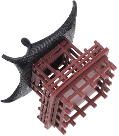 Abaodam Padiglione in Plastica Stile Cinese Retrò Ornamentale Da Tavolo Statuina Retrò Per Arredamento Casa e Giardino Decorazione Miniatura Realistica Oggetto Di Scena Paesaggistico