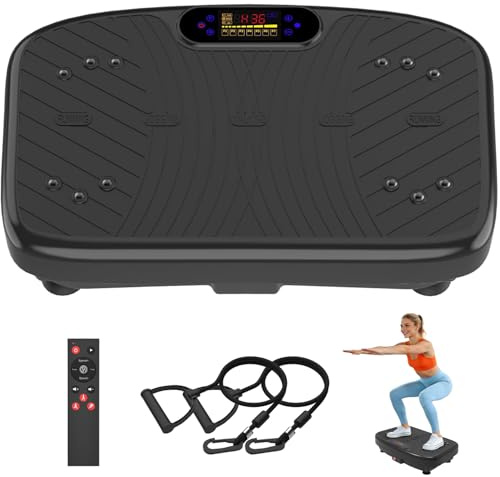 GDCOO Vibration Plate Exercise Machine, Vibrating Plate for Lymphatic Drainage, Vibration Plate Fitness Equipment for Fat Burning, Adjustable Vibration Speed 1-200 Power Vibrating Plate for Home