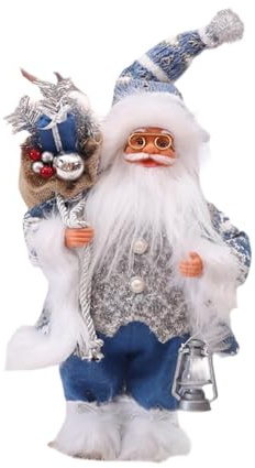 OUOULAJY Figura decorativa de Papá Noel de Navidad para mesa de vacaciones, festival, 30 cm