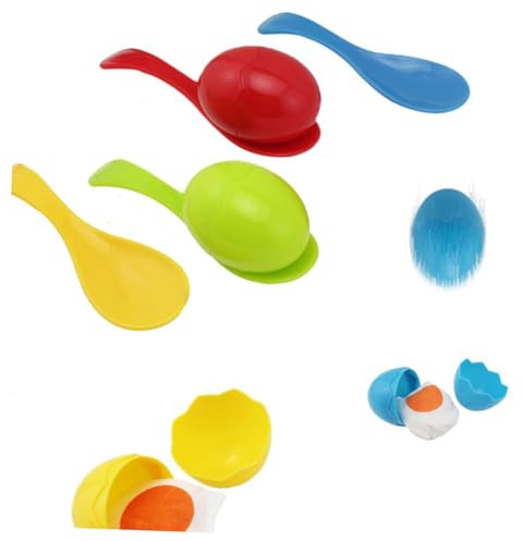CIYODO Balance Running Spoon Race Game Set for Includes Plastic Spoons and Simulated Yolk Eggs Outdoor for School Parties and Holiday Fun
