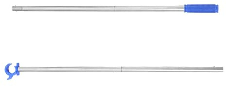 DOITOOL Varilla Telescópica Extensible 4 Tramos 1,52 M Azul Gancho en C Antideslizante para Abrir Ventanas Interiores y Exteriores en Dormitorios, Cocinas y Tragaluces, Palo Ajustable