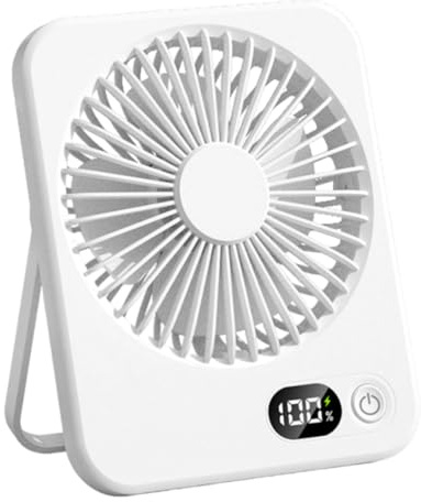 LUDHEP Ventilador USB Silencioso, Silencioso Portátil Ventilador, Ventilador de Mesa Potente 5 Velocidades 180° Ajustable, Oscilante de Escritorio, Para Hogar, Cocina, Dormitorio, Oficina, Viajes
