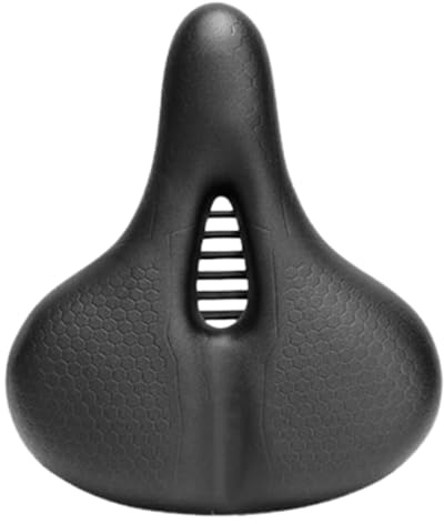 Ascent Bicycle Saddle, Elastic, Shock-Absorbing, Non-Slip, Breathable, Ascent Bicycle Seat, Wide Saddle, for Mountain Bike, Folding Bike, Trekking Bike, Electric Bike, City Cycling, Commuting, Fitness