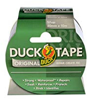 Duck Tape Original Silver, 50mm x 10m, The Original High Strength Waterproof Gaffer and Duct Adhesive Cloth Repair Tape