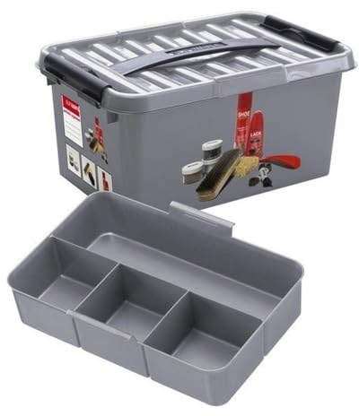 Sunware Q-Line Shoe polish box 15 Litre With Insert Metallic Black colour