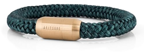 Akitsune Portus Segeltau Armband | Magnetischer Kapselverschluss Armschmuck Damen Anker Herren Maritim - Gold
